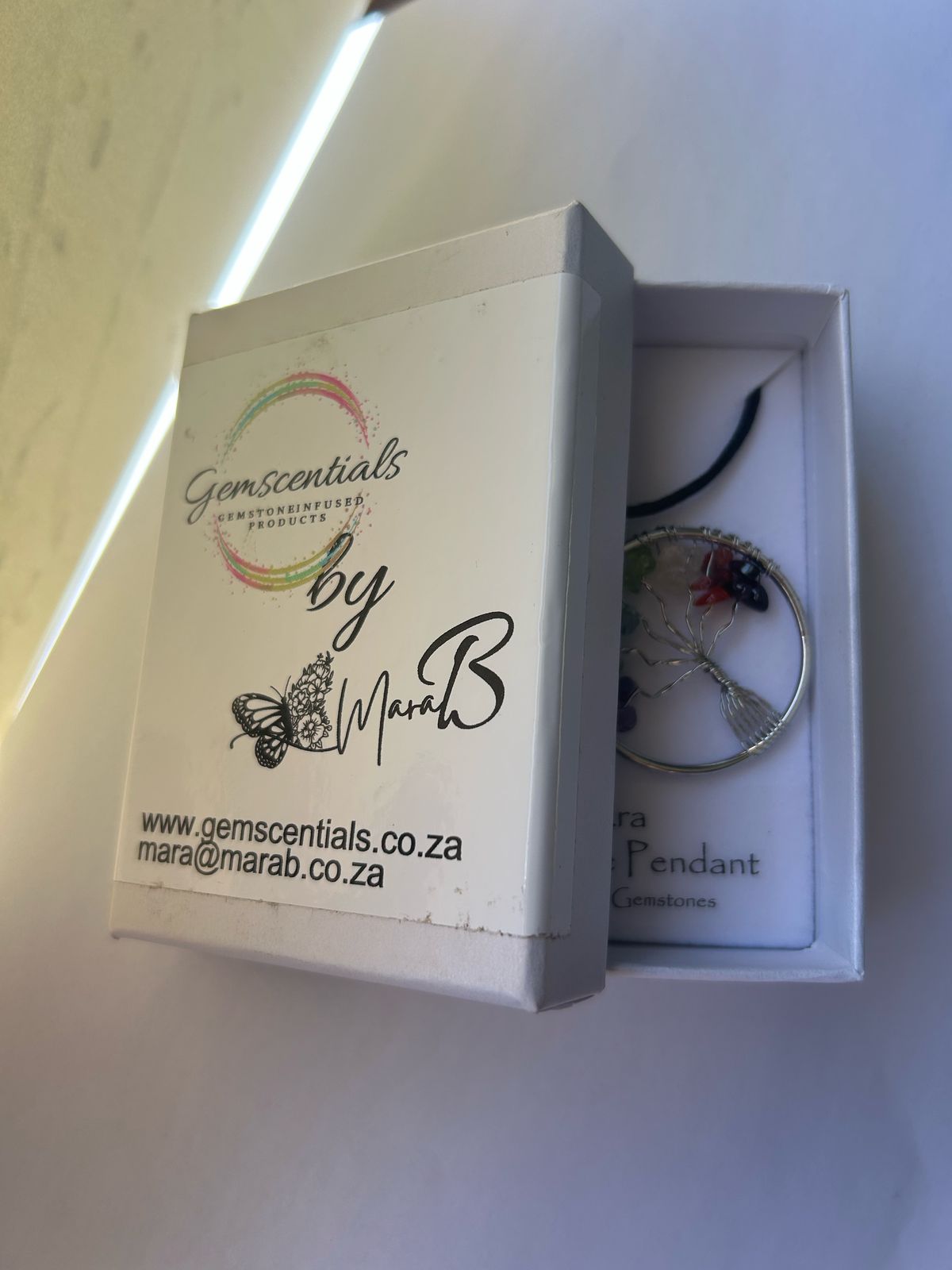 Tree of Life Chakra Necklace in gift box - Image 3